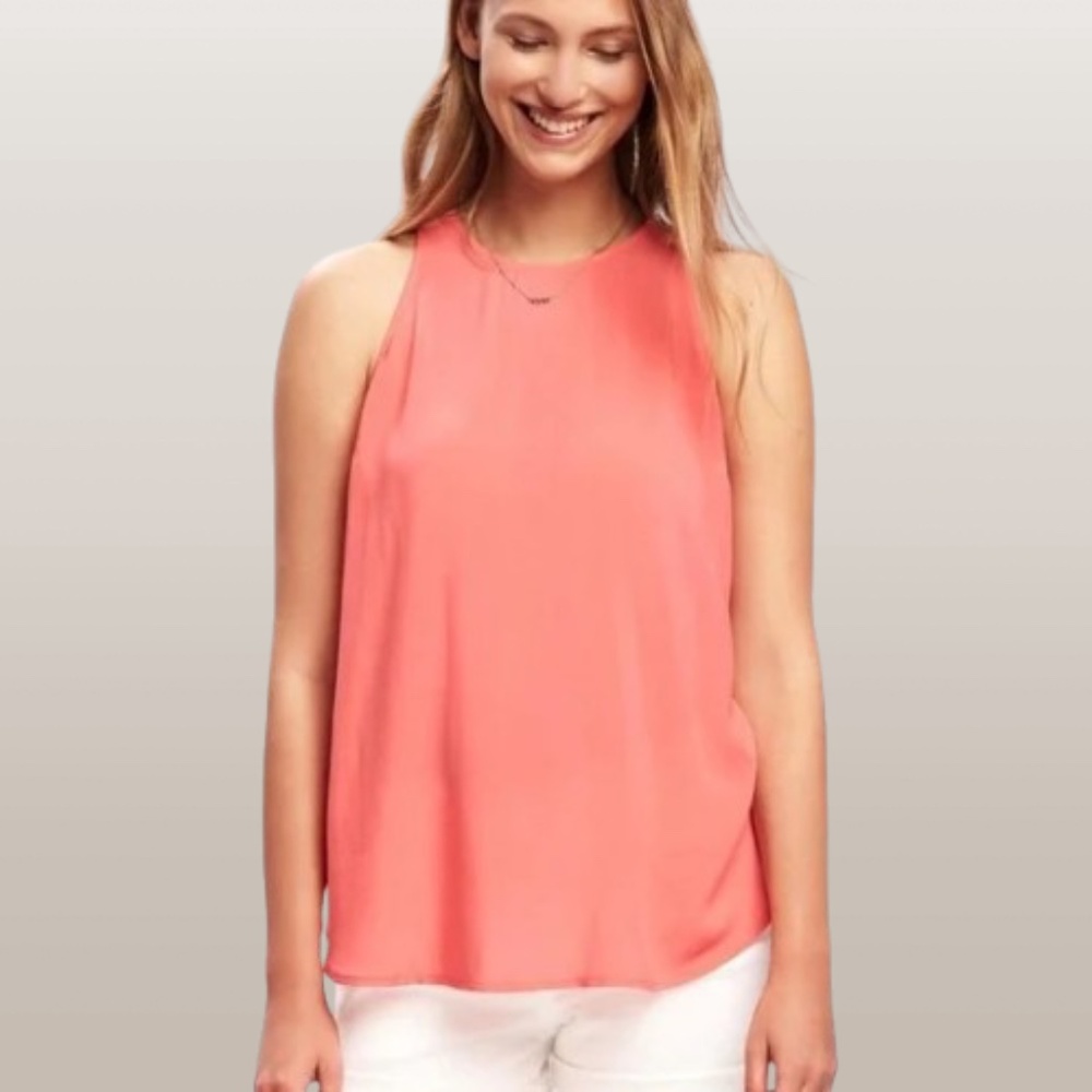 Old Navy Luxe Sleeveless Coral Scoop Neck Tank - Size XS